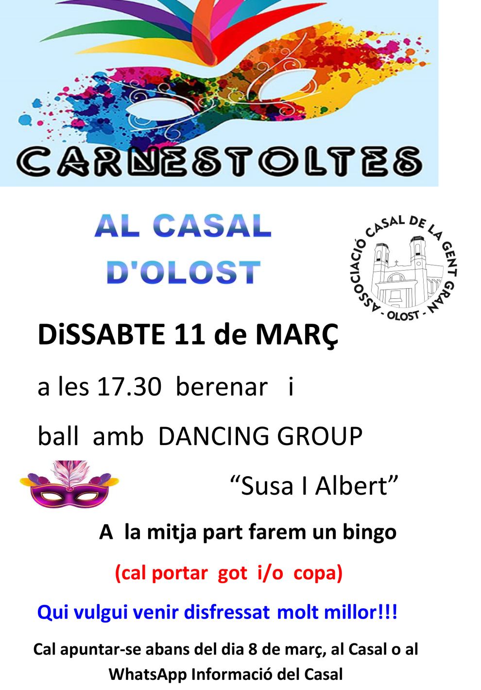 Carnestoltes al Casal de la Gent Gran d'Olost